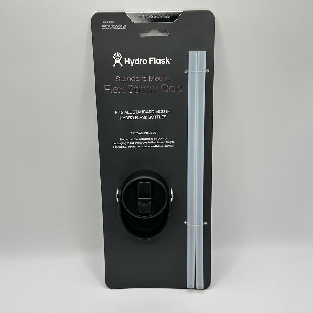 Hydro Flask Standard Mouth Flex Straw Cap Lid & Straw Set - NEW